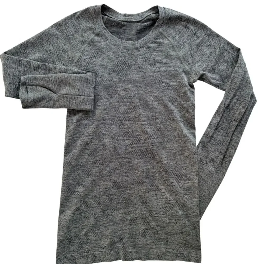 Lululemon Swiftly Tech Long-Sleeve Shirt 2.0 Black Brave Green Olive Camo Size 4